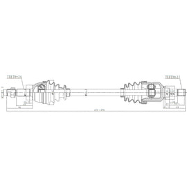 OPTIMA Front Driveshaft Complete - SKU DTO216 - SpareMe