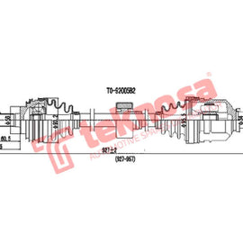 Toy Corolla 96-02 Baby Camry Rh Toyota Corolla 1991-2002 4Afe 2Nzfe 4Age 3Zzfe 4Efe 2E Dto221 CV Joint Teknosa