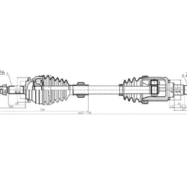 OPTIMA Front Driveshaft Complete - SKU DTO222 - SpareMe