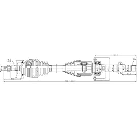 OPTIMA Front Driveshaft Complete - SKU DTO223 - SpareMe