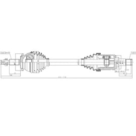 OPTIMA Front Driveshaft Complete - SKU DTO228 - SpareMe