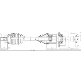 OPTIMA Front Driveshaft Complete - SKU DTO231 - SpareMe