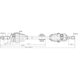 OPTIMA Front Driveshaft Complete - SKU DTO233 - SpareMe