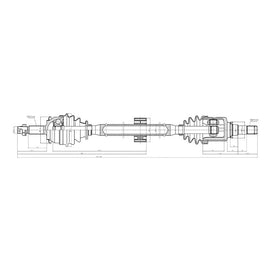 OPTIMA Front Driveshaft Complete - SKU DTO235 - SpareMe