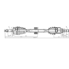 OPTIMA Front Driveshaft Complete - SKU DTO237 - SpareMe