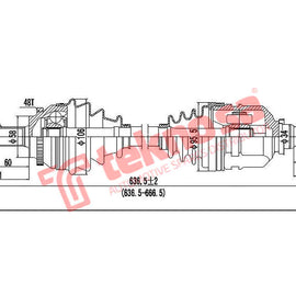 Toy Corolla 1.4/1.6 02- Runx 1.4 Lh Toyota Corolla 2000-2002 1.4Vvti 4Zz 1.6Vvti 3Zz 2001-2007 Dto300 CV Joint Teknosa