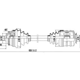 OPTIMA Front Driveshaft Complete - SKU DTO320 - SpareMe