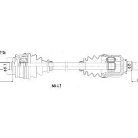 OPTIMA Front Driveshaft Complete - SKU DTO356 - SpareMe