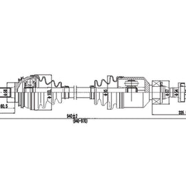 OPTIMA Front Driveshaft Complete - SKU DTO501 - SpareMe