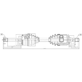 OPTIMA Front Driveshaft Complete - SKU DTO681 - SpareMe