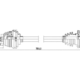 OPTIMA Front Driveshaft Complete - SKU DVW101 - SpareMe