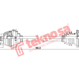 Golf-Jet I Rh Vw Golf Mk1 Citi Golf 1996- Dvw101 CV Joint Teknosa