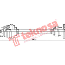 Golf-Jet I/Golf-Jet Ii/Polo Playa/ Lh Vw Golf Mk1 Citi Golf 1996- Dvw120 CV Joint Teknosa