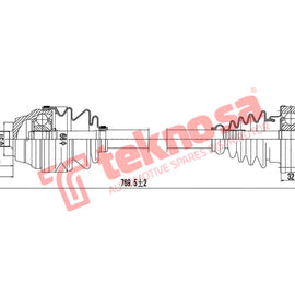 Vw Glf/Jetta2 1.8 Polo 1.8 Rh Vw Jetta 2 1983- Dvw131 CV Joint Teknosa