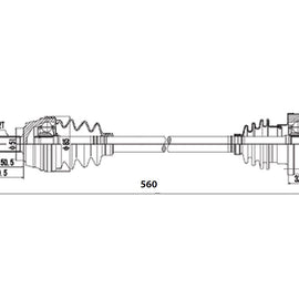 OPTIMA Front Driveshaft Complete - SKU DVW140 - SpareMe
