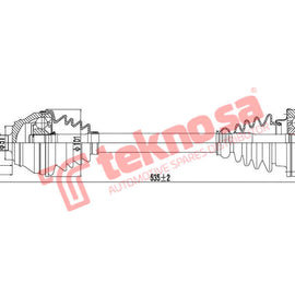 Vw Glf/Jetta3 Lh Vw Golf 3 1991- 1.8 2.0 Gti Golf Cabrio Dvw150 CV Joint Teknosa