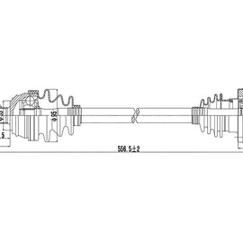 OPTIMA Front Driveshaft Complete - SKU DVW200 - SpareMe