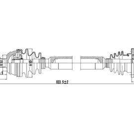 OPTIMA Front Driveshaft Complete - SKU DVW201 - SpareMe