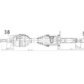 OPTIMA Front Driveshaft Complete - SKU DVW454 - SpareMe