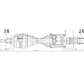 OPTIMA Front Driveshaft Complete - SKU DVW455 - SpareMe