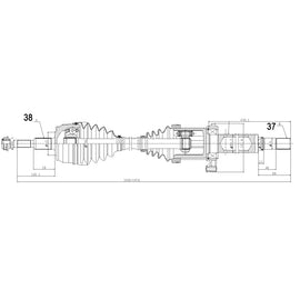 OPTIMA Front Driveshaft Complete - SKU DVW463 - SpareMe
