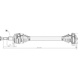 OPTIMA Rear Driveshaft Complete - SKU DVW464 - SpareMe