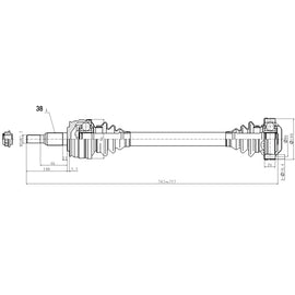 OPTIMA Rear Driveshaft Complete - SKU DVW465 - SpareMe