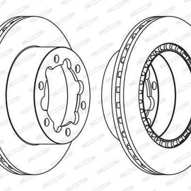 Brake Disc Rear Mercedes-Benz Sprinter 4/ (Single) Brake Disc Ferodo