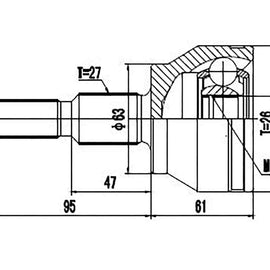 FORD Focus - Front Outer Cv Joint | OPTIMA | FD3012