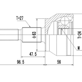OPTIMA Front Outer Cv Joint - SKU FD3019 - SpareMe
