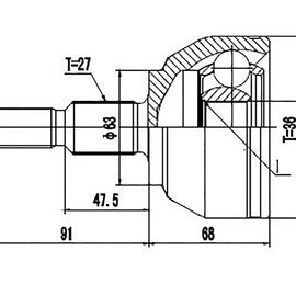 OPTIMA Front Outer Cv Joint - SKU FD3021 - SpareMe