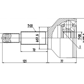 OPTIMA Front Outer Cv Joint - SKU FD3029A - SpareMe