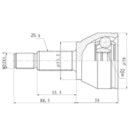 OPTIMA Front Outer Cv Joint - SKU FD3036 - SpareMe