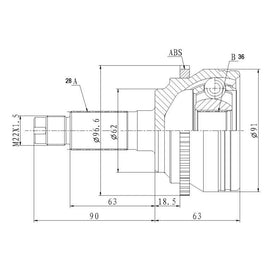 FORD Explorer - Front Outer Cv Joint | OPTIMA | FD3038A