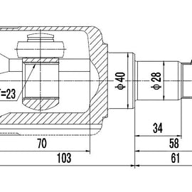 OPTIMA Front Inner Cv Joint - SKU FD4003 - SpareMe