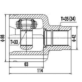 OPTIMA Front Inner Cv Joint - SKU FD4006 - SpareMe