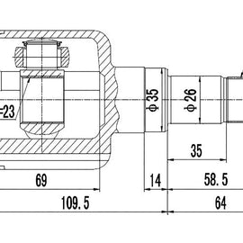 OPTIMA Front Inner Cv Joint - SKU FD4010 - SpareMe