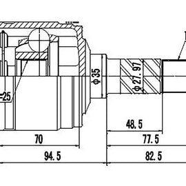 OPTIMA Front Inner Cv Joint - SKU FD4021 - SpareMe