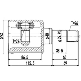 OPTIMA Front Inner Cv Joint - SKU FD4023 - SpareMe