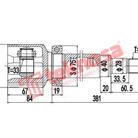 Inner CV Joint Ford Focus EcoBoost 1.0 MK III (FD4025) CV Joint Teknosa