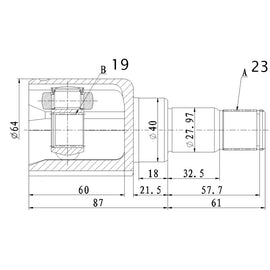 OPTIMA Front Inner Cv Joint - SKU FD4028 - SpareMe