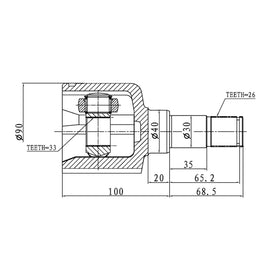 OPTIMA Front Inner Cv Joint - SKU FD4035 - SpareMe