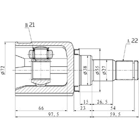 OPTIMA Front Inner Cv Joint - SKU FD4043 - SpareMe