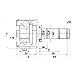 OPTIMA Front Inner Cv Joint - SKU FD4065 - SpareMe