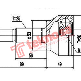 Outer Cv Joint Ford Fiesta 2 1.6Tdci Figo 1.4I,1.4Tdci Ikon 2 1.4Tdci Ikon 3 1.4Tdci Fd5749 CV Joint Teknosa