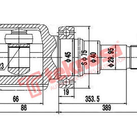 Inner CV Joint Right Ford Focus MK1 1.6I 2000- 1.8TDi 1998- FD8627 CV Joint Teknosa