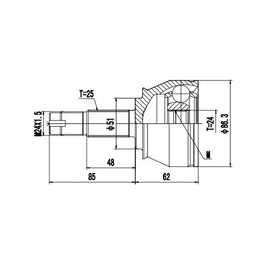 OPTIMA Front Outer Cv Joint - SKU FI3005 - SpareMe