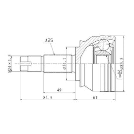 ALFA ROMEO Grande Punto - Front Outer Cv Joint | OPTIMA | FI3037