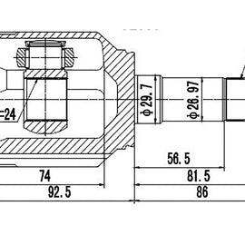 OPTIMA Front Inner Cv Joint - SKU FI4002 - SpareMe