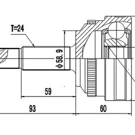 OPTIMA Front Outer Cv Joint - SKU GE3001A - SpareMe